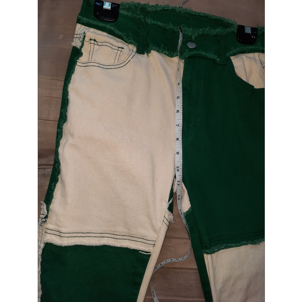 Colorblock Straight Leg Jeans - Picture 2 of 4